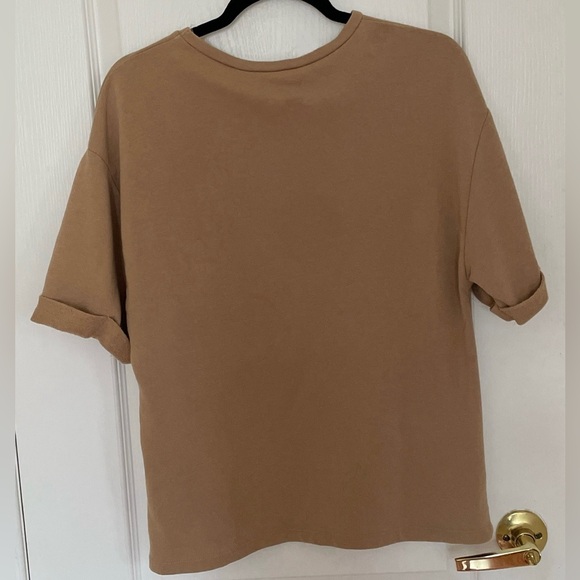 Zara Tan Mid Sleeve Shirt - Picture 2 of 2